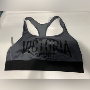 Victoria’s Secret Sport Unpadded Charcoal Gray and Black Sports bra